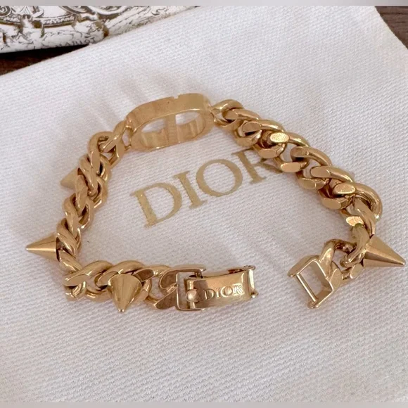 DIOR 30 Montaigne Studded Chain Bracelet - Picture 6 of 7